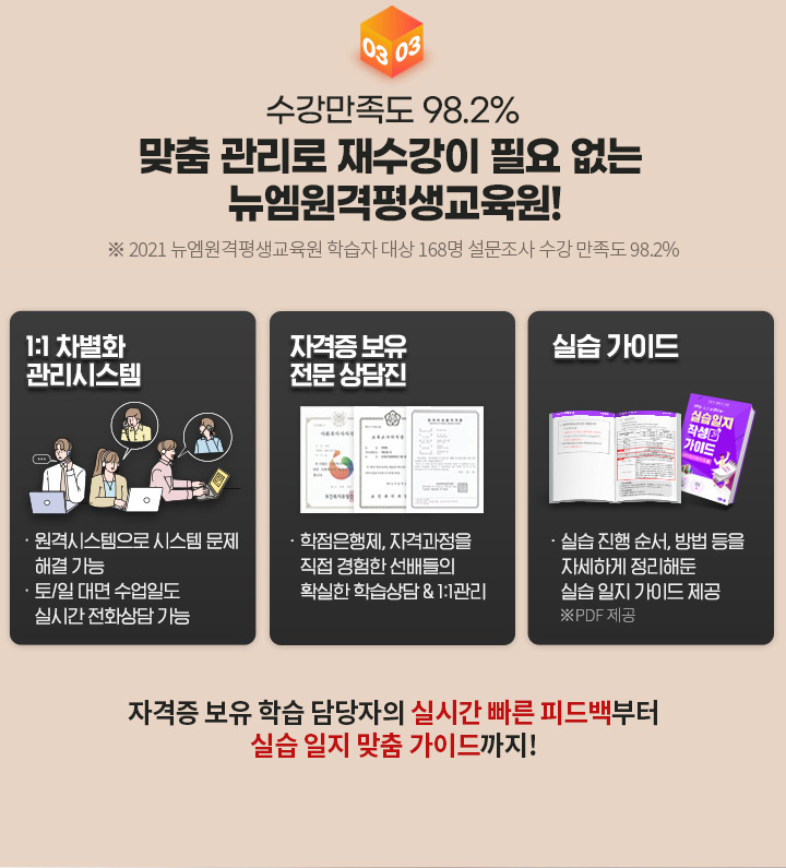 ���������� 98.2%, ���� ������ ������� �ʿ���� ����!, �� 2021 ���� �н��� ��� 168�� �������� ���������� 98.2%, 1:1 ����ȭ �����ý���, �ڰ��� ���� ���� �����, �ǽ� ���̵�, �ڰ��� ���� �н� ������� �ǽð� ���� �ǵ����� �ǽ����� ���� ���̵����!